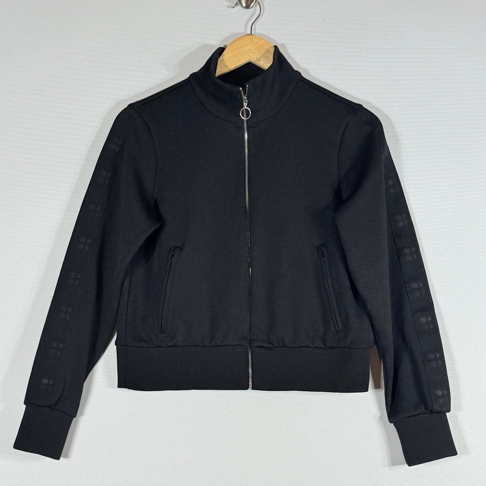 Sweaty‎ Betty Women 6 Black Full Zip Crop Track Jacket Athletic Performance